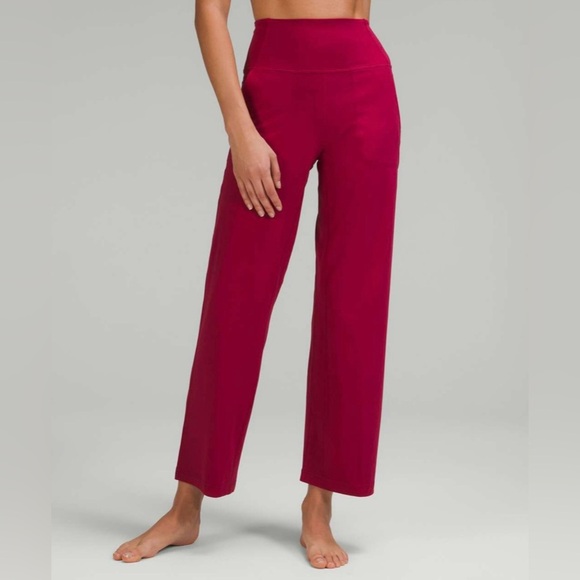 Lululemon Align High-Rise Wide Leg Pant 31” Pomegranate Red Sz 2 Yoga Pants - Picture 2 of 8